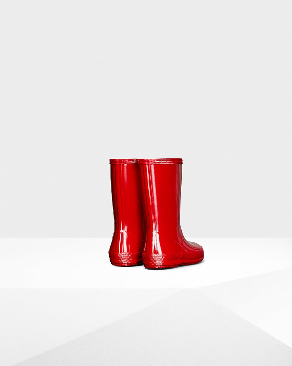 Kids Rain Boots - Hunter Original First Classic Gloss (96SWYHPBE) - Red